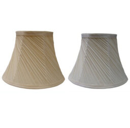 "K Living 12"" Mushroom Swirl Pleated Ceiling Table Lamp Shade - Cream"