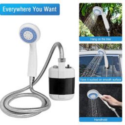 Portable Usb Rechargeable Camping Shower Pump For Outdoor Garden Travel - thumbnail 1
