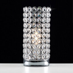 Valuelights Ducy Modern Chrome And Clear Acrylic Jewel Cylinder Touch Table Lamp - thumbnail 7