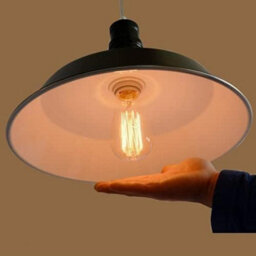 Retro Grey Metal Open Style Lamp Shade Diy Hanging Pendant Light Fixture Replacement - thumbnail 5
