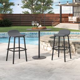 Suncast Grey Plastic Stool, Pack Of 2 - thumbnail 2