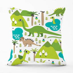 Warren Reed Designer Baby Dinosaur Print Outdoor Cushion 45Cm X 45Cm - thumbnail 1