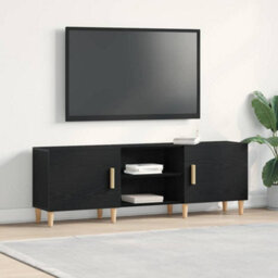 Berkfield Tv Stand - Black Oak, 150X30X50 Cm, Made Of Engineered Wood
