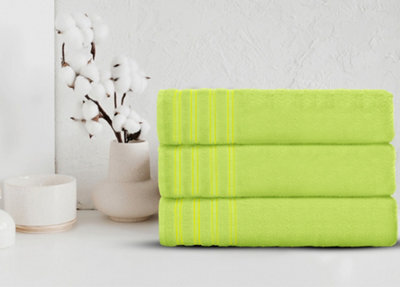 Velosso Everyday 100% Cotton Towels Absorant And Soft Durable Everyday Towels Lime - Bath Sheet