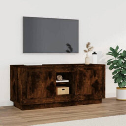 Vidaxl Tv Cabinet Smoked Oak 102X35X45 Cm Engineered Wood - thumbnail 1