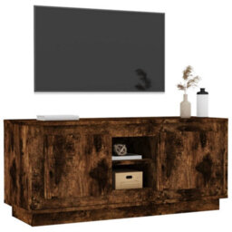 Vidaxl Tv Cabinet Smoked Oak 102X35X45 Cm Engineered Wood - thumbnail 4