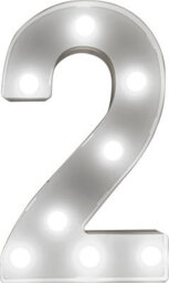 St Helens Home And Garden Battery Operated 3D Led Number 2 Light - thumbnail 4