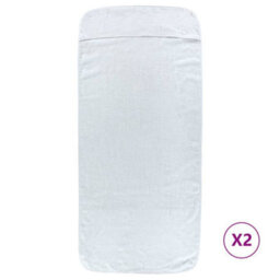 Walplus Beach Towels 2 Pcs White 60X135 Cm Fabric 400 Gsm - thumbnail 2