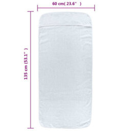 Walplus Beach Towels 2 Pcs White 60X135 Cm Fabric 400 Gsm - thumbnail 8