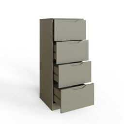 Fwstyle Luno 4 Drawer Chest Of Drawers Green (H) 99Cm (W) 40Cm (D) 40Cm Extra Deep Drawers - thumbnail 5