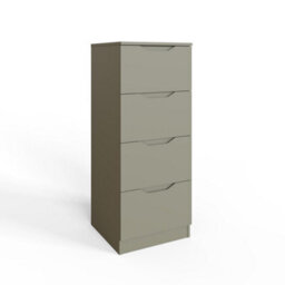 Fwstyle Luno 4 Drawer Chest Of Drawers Green (H) 99Cm (W) 40Cm (D) 40Cm Extra Deep Drawers - thumbnail 3