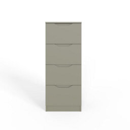 Fwstyle Luno 4 Drawer Chest Of Drawers Green (H) 99Cm (W) 40Cm (D) 40Cm Extra Deep Drawers - thumbnail 2