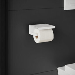 Cosmic Toilet Roll Holder, White Matt, Wall-Mounted, 13 Cm. Collection The Grid - thumbnail 2
