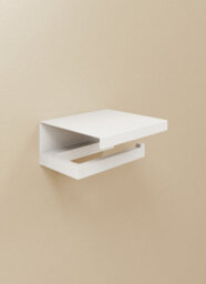 Cosmic Toilet Roll Holder, White Matt, Wall-Mounted, 13 Cm. Collection The Grid - thumbnail 1