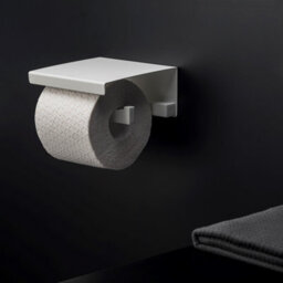 Cosmic Toilet Roll Holder, White Matt, Wall-Mounted, 13 Cm. Collection The Grid - thumbnail 4