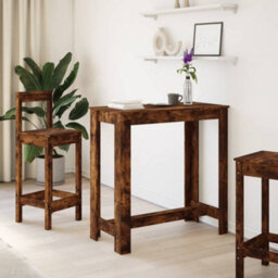 Berkfield Bar Table Smoked Oak 102X50X103.5 Cm Engineered Wood - thumbnail 3