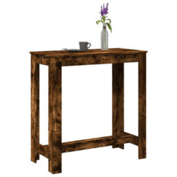 Berkfield Bar Table Smoked Oak 102X50X103.5 Cm Engineered Wood