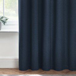 furn. Furn Dawn Textured Blackout Eyelet Curtain Pair Midnight (W)117Cm X (D)183Cm - thumbnail 4