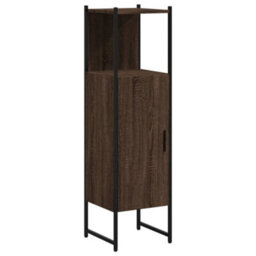 Berkfield Bathroom Cabinet Brown Oak 33X33X120.5 Cm Engineered Wood - thumbnail 2