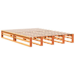 Berkfield Bookcase Bed Without Mattress Wax Brown 140X190 Cm Solid Wood Pine - thumbnail 5