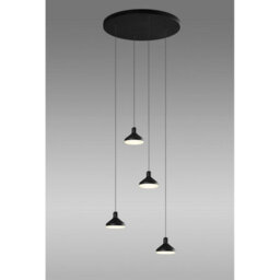 Luminosa Lighting Luminosa Antaras 4 Light Round Pendant, 32W Led, 3000K, 2360Lm, Black, 3Yrs Warranty - thumbnail 2