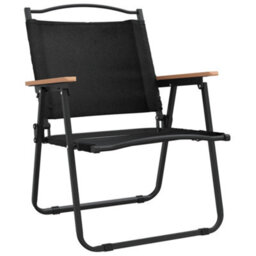 Berkfield Camping Chairs 2 Pcs Black 54X55X78 Cm Oxford Fabric - thumbnail 3