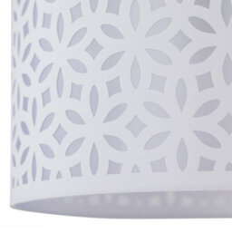 First Choice Lighting Set Of 2 Aura - Chrome Table Lamps With White Cut Out Shades - thumbnail 3