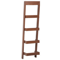 Wyld And Coco Astra 4-Tier Ladder Bookcase, Dark Brown Mdf, W45 X D43 X H169Cm - thumbnail 4