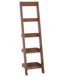 Wyld And Coco Astra 4-Tier Ladder Bookcase, Dark Brown Mdf, W45 X D43 X H169Cm - thumbnail 3
