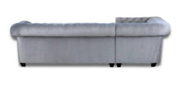 Chesterfield Style Mariot Corner Sofa Grey French Velvet (Left Hand Corner) - thumbnail 3