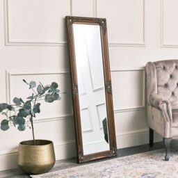 Melody Maison Tall Ornate Gold Wall Mirror 47Cm X 142Cm - thumbnail 1