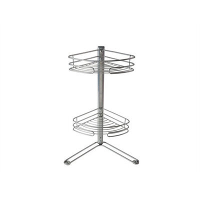 2 Tier Rustproof Corner Bathroom Storage Shelf - image 1