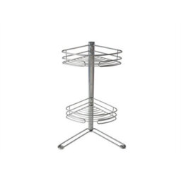 2 Tier Rustproof Corner Bathroom Storage Shelf - thumbnail 1