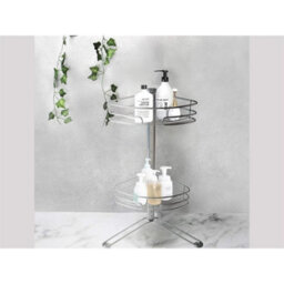 2 Tier Rustproof Corner Bathroom Storage Shelf - thumbnail 6