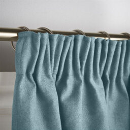 Luxury Living Velvet Chenille Thermal Fleece Lined Pencil Pleat Top Door Curtain 137Cm X 213Cm Teal - thumbnail 8
