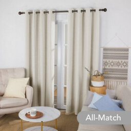 Deconovo Full Blackout Curtains With Coating Back Layer Thermal Curtains For Bedroom, 46 X 54 Inch, Light Cream, 1 Pair - thumbnail 5