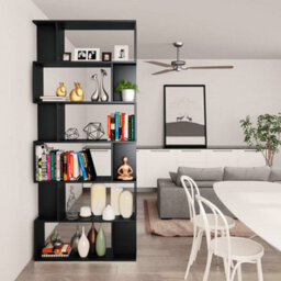 Vidaxl Book Cabinet/room Divider Black 80X24X192 Cm Engineered Wood - thumbnail 4