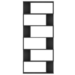 Vidaxl Book Cabinet/room Divider Black 80X24X192 Cm Engineered Wood - thumbnail 5