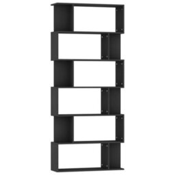 Vidaxl Book Cabinet/room Divider Black 80X24X192 Cm Engineered Wood - thumbnail 2