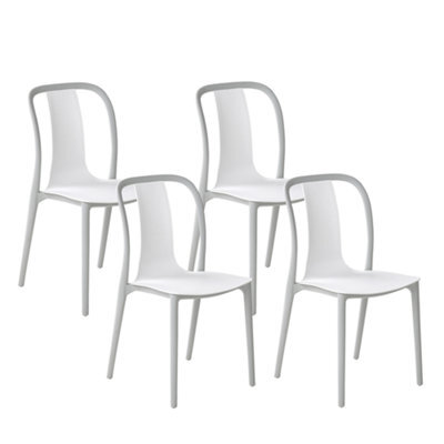 Beliani Set Of 4 Garden Chairs Spezia White - image 1