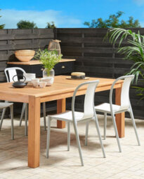 Beliani Set Of 4 Garden Chairs Spezia White - thumbnail 2