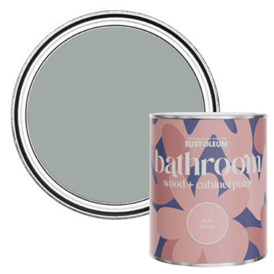 Rust-Oleum Pitch Grey Matt Bathroom Wood & Cabinet Paint 750Ml - image 1