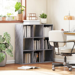 Homcom 9 Cube Storage Unit Cabinet Bookcase Display Shelves, Marble Grey