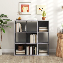 Homcom 9 Cube Storage Unit Cabinet Bookcase Display Shelves, Marble Grey - thumbnail 8