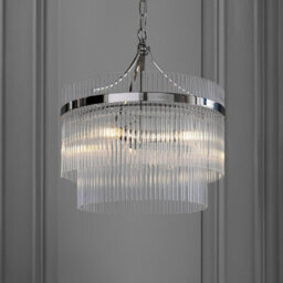 Luminosa Lighting Luminosa Marietta 3 Light Multi Arm Lamp Ceiling Pendant Bright Nickel - thumbnail 2