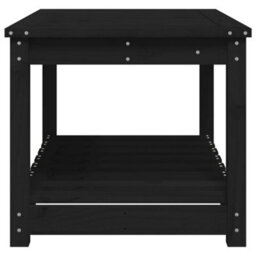 Berkfield Garden Table Black 82.5X50.5X45 Cm Solid Wood Pine - thumbnail 6