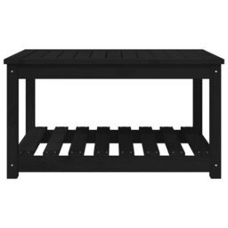 Berkfield Garden Table Black 82.5X50.5X45 Cm Solid Wood Pine - thumbnail 5