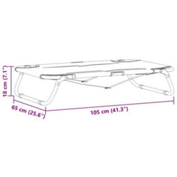 Vidaxl Dog Bed 105 X 65 X 18 Cm Steel Light Grey - thumbnail 3