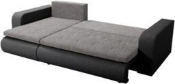 Rac3 Corner Sofa Bed With Storage - Premium Fabric, Universal Side (Black And Grey) - thumbnail 2