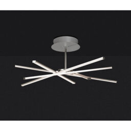Luminosa Lighting Luminosa Star Semi Flush, 42W Led, 3000K, 3700Lm, Silver/frosted Acrylic/polishde Chrome, 3Yrs Warranty - thumbnail 6